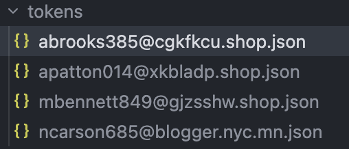 批量注册生成的 JSON 认证文件